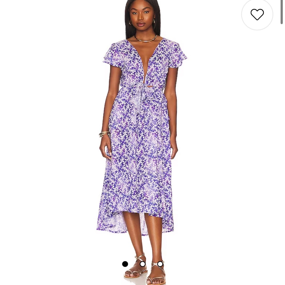 NWT Tiare Hawaii from Revolve “Blake Maxi Dress Naturals in Blue Pottery”